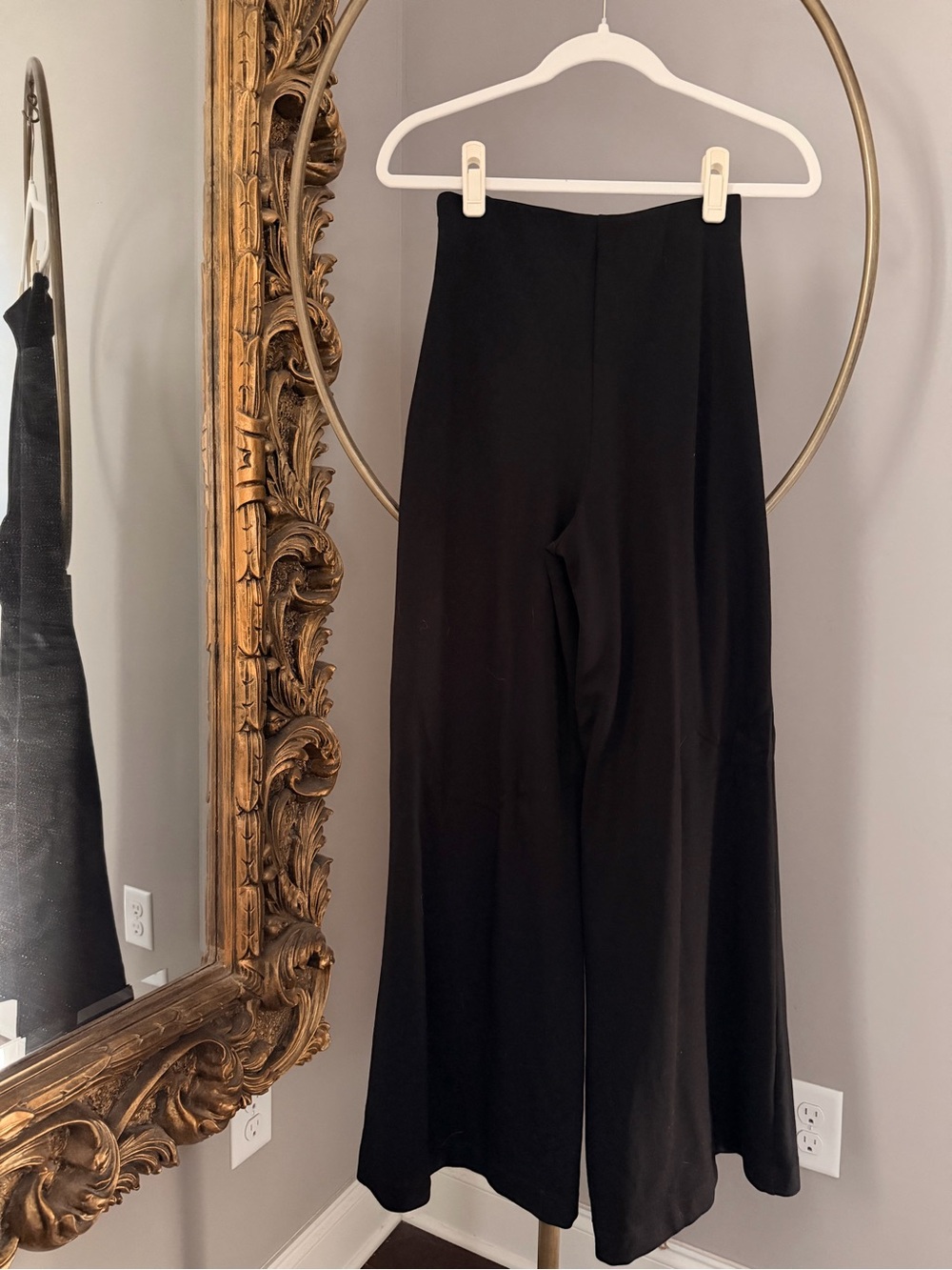 Quince Black High-Rise Wide-Leg Pants